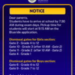 Final Exam timings 2025-26